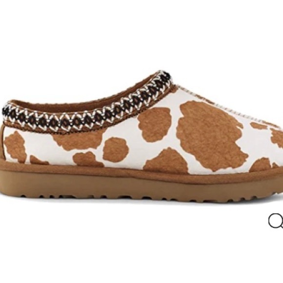 NIB UGG LIMITED EDITION COW PRINT TASMAN SLIPPER CLOGS Size 6 - Picture 5 of 8